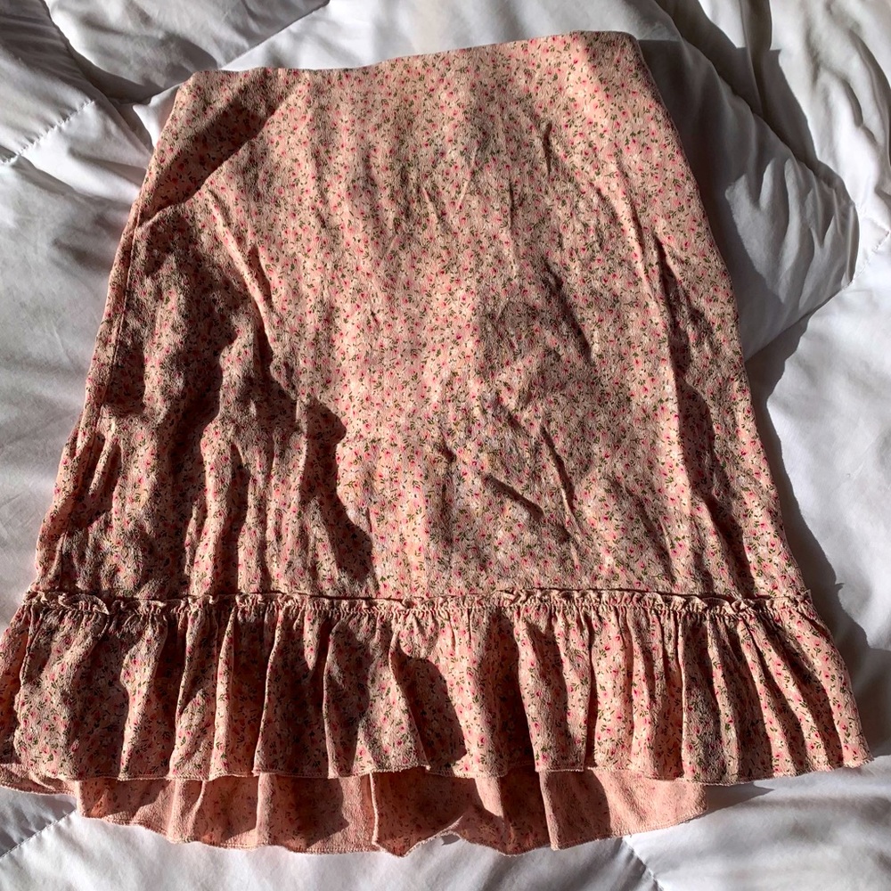 brandy melville floral skirt